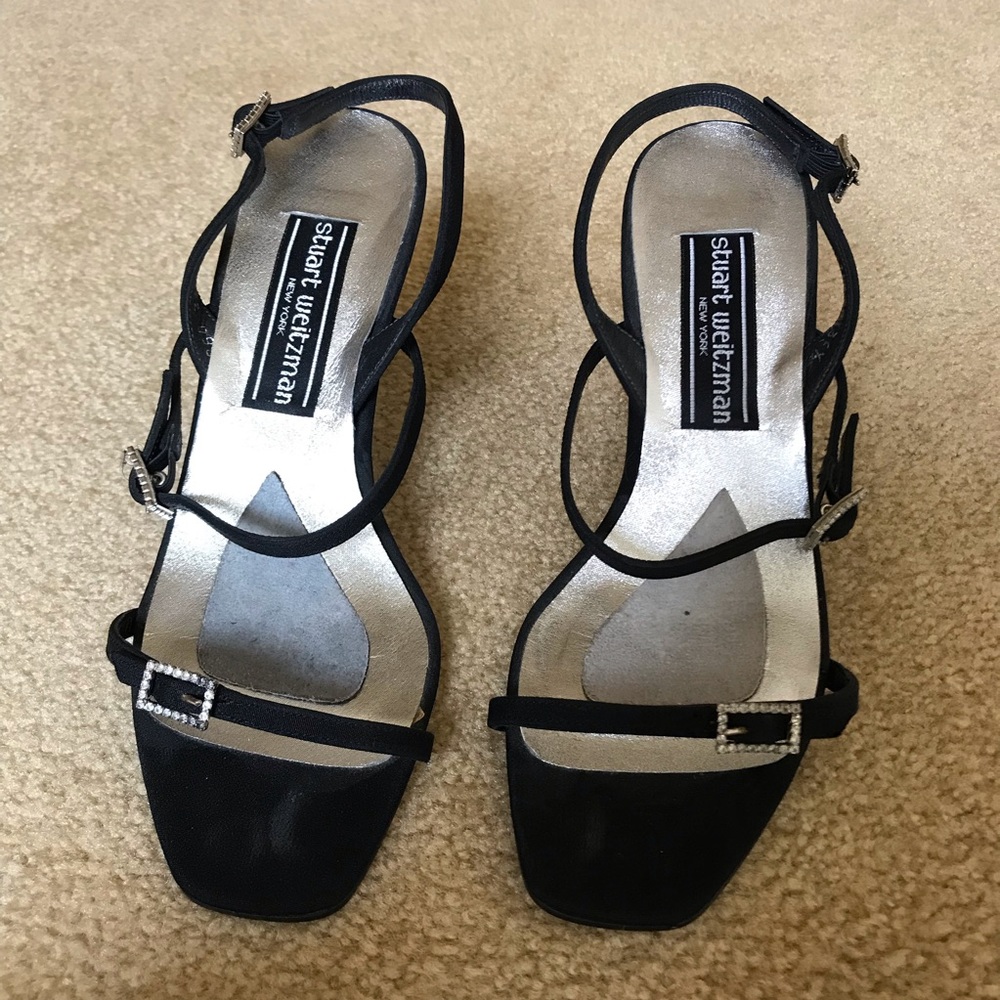 Stuart Weitzman Vintage Heels W/ Crystal Buckle
